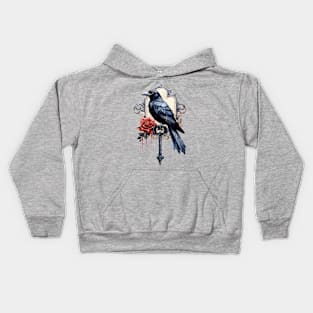 Raven collage Halloween design, Halloween costume ideas Kids Hoodie